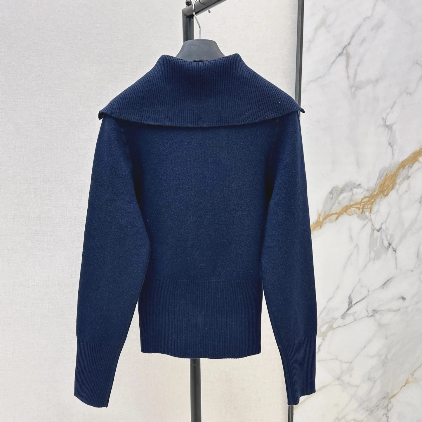 High Quality Spring And Autumn Women's Reversible Set Zipper Casual Xashmere Wool Jacket Fashion Loose Wide Leg Pants JQ089