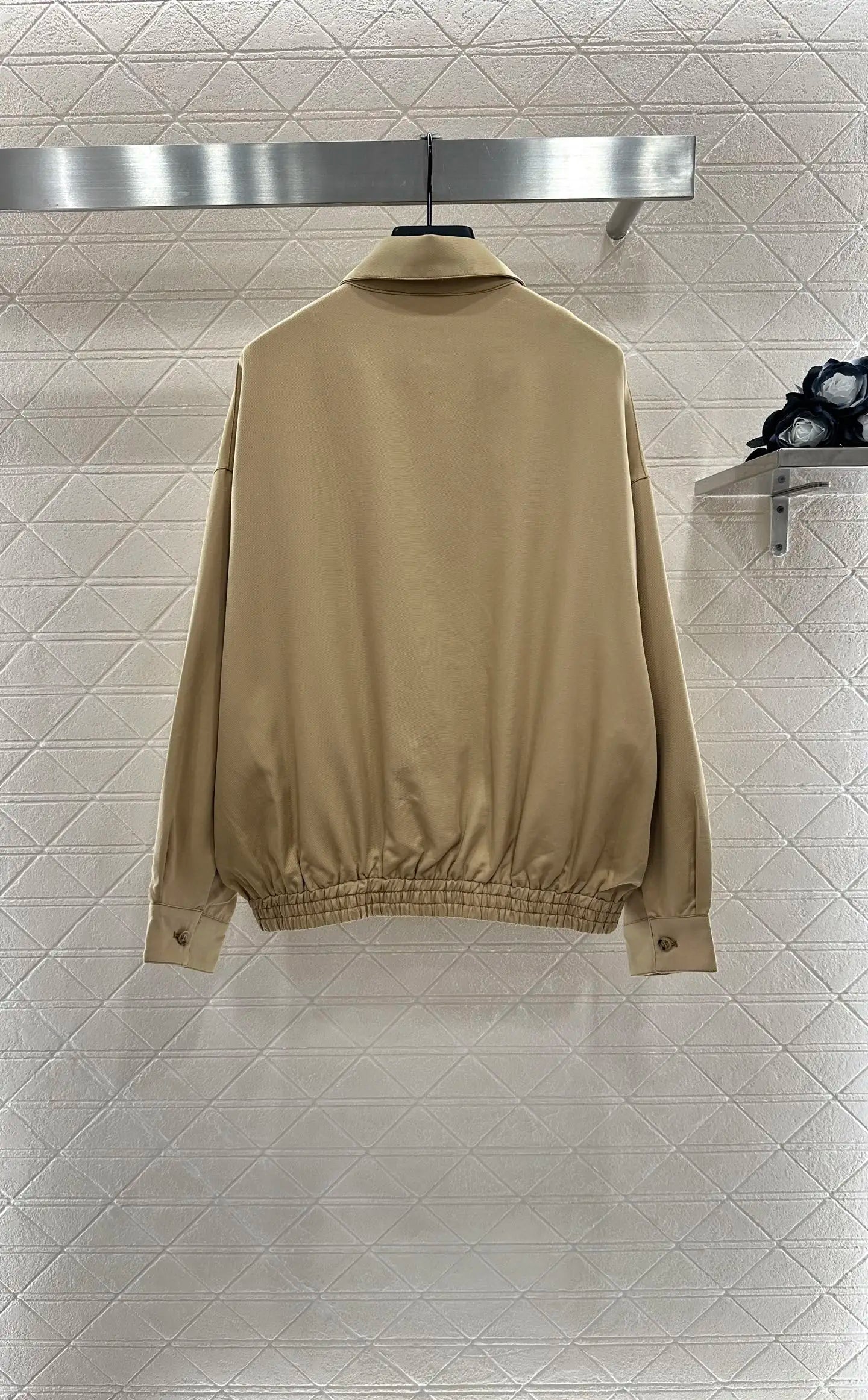 25 early autumn and winter women's new style lapel retro long sleeved zipper jacket fashionable loose jacket