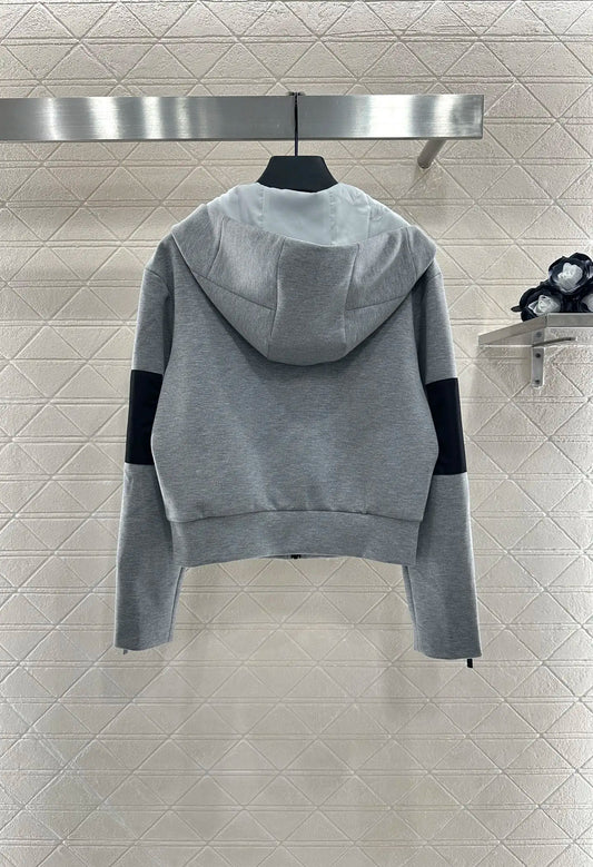 25 Autumn new hooded zipper jacket women's short high street jacket top