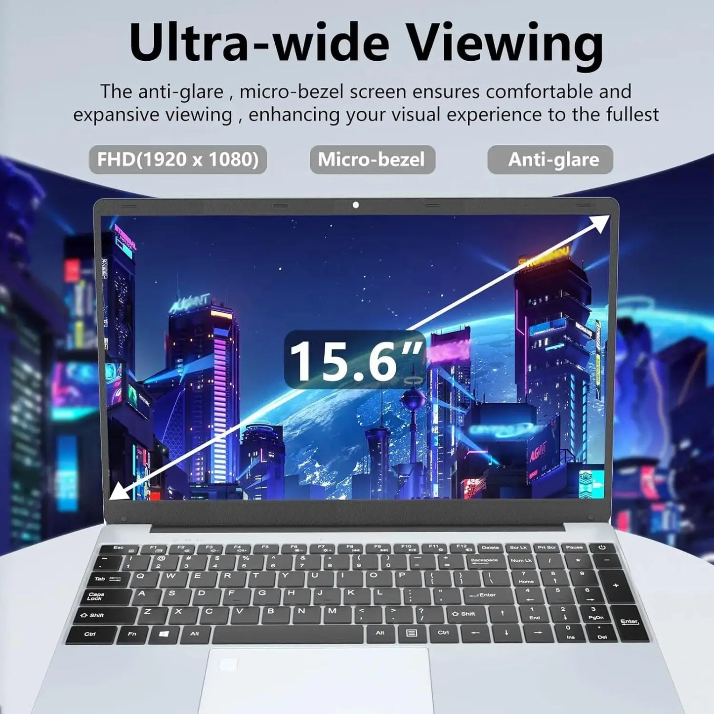 Intel Notebook PC Gamer 15.6" Ultra Slim Laptop Intel Celeron N4000 16GB RAM 1TB 2TB SSD Office Study Computer PC Windows 11 Pro