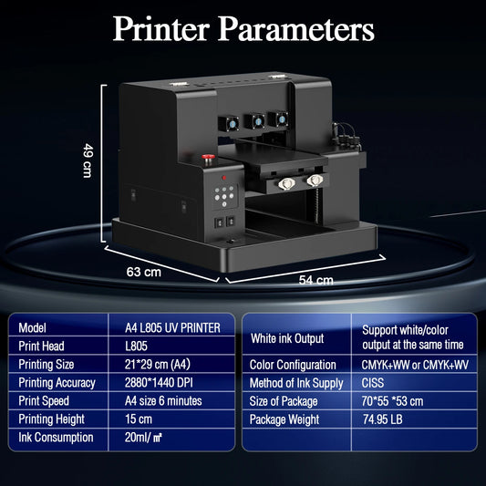 A3 A4 UV Printer For Epson L805 XP600 UV Printer UV Printing Machine For Bottle Wood Phone Case Printing A4 UV Flatbed Printer