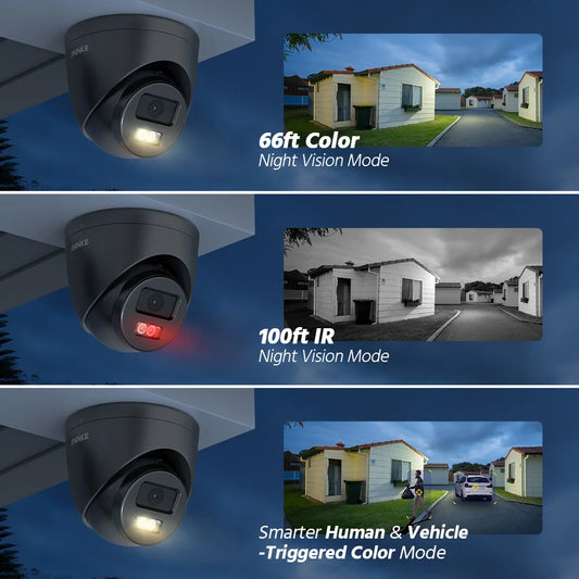 ANNKE 3K Dual Lights IR Network Camera Built-in mic Double Light Security IP Cameras H.265+ Support PoE Camera Indoor Outdoor