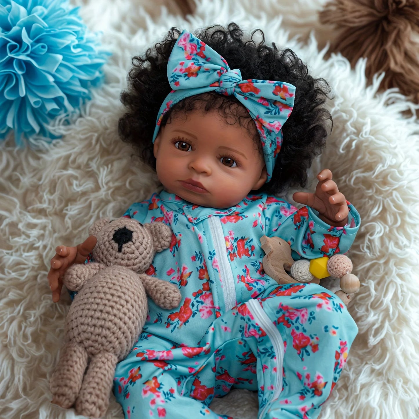 1PC Reborn Doll 20 "beautiful realistic cloth body doll, suitable for children over 3 years old, birthday gifts,
