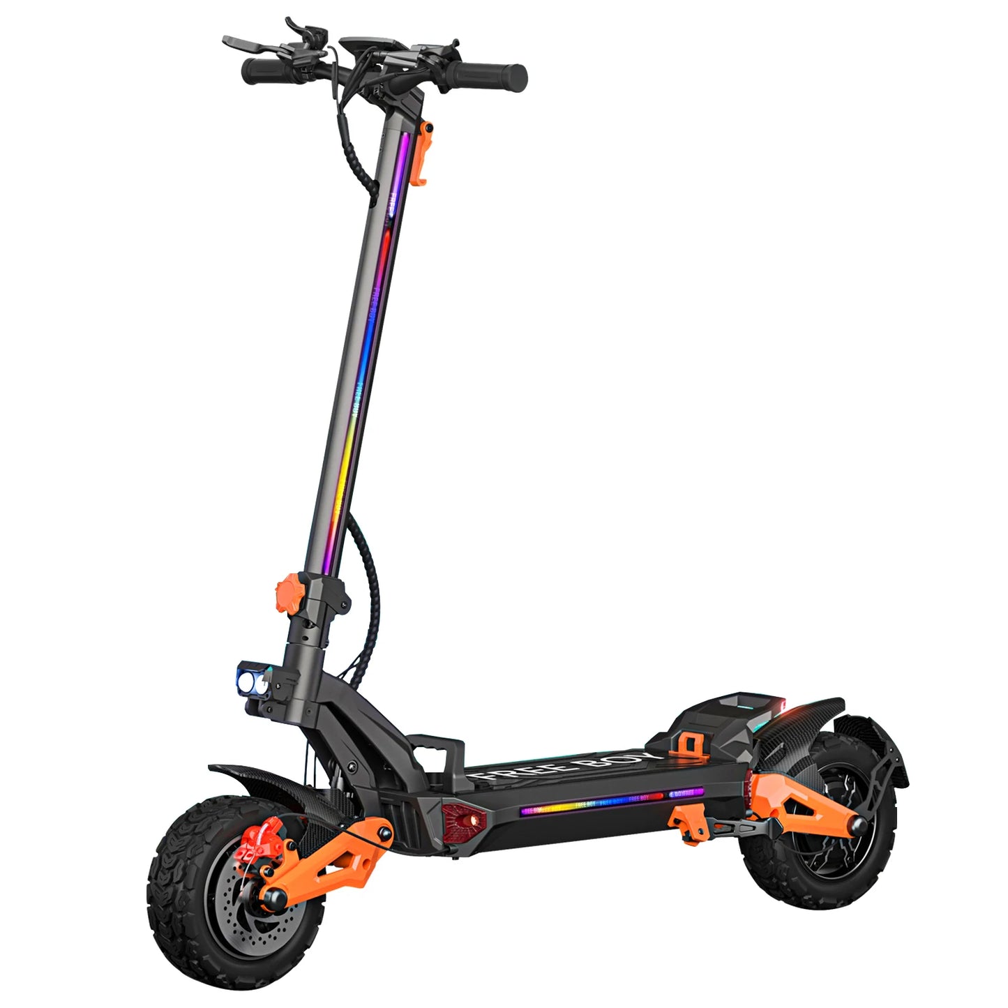 FREEBOY 6000W Fast Electric Scooter for Adult, Daul Motor 50mph, 60V 30Ah, 11'' Off Road Tires, 55miles Range, Foldable eScooter