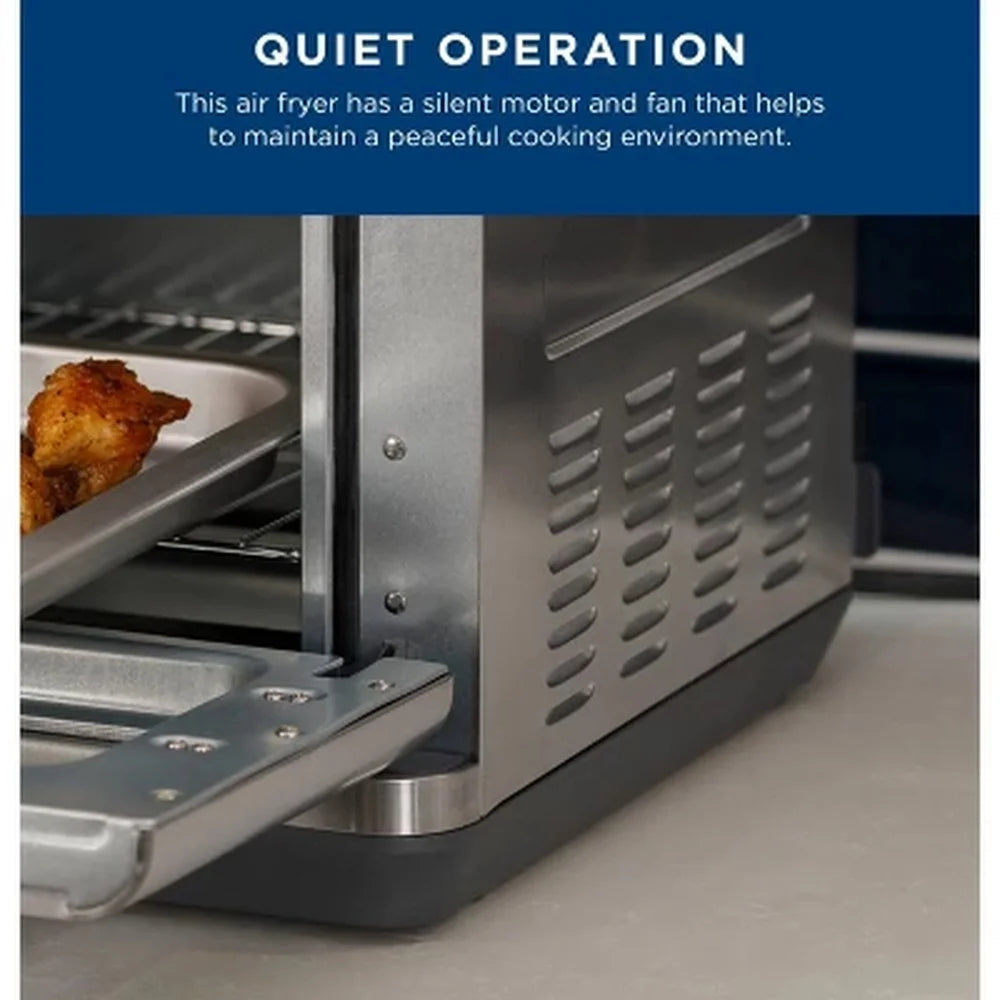 0.5qt 7-in-1 Toaster Oven Air Fryer Multifunction Stainless Steel Fast Preheat Quiet Operation Easy Clean Accessories Cooking