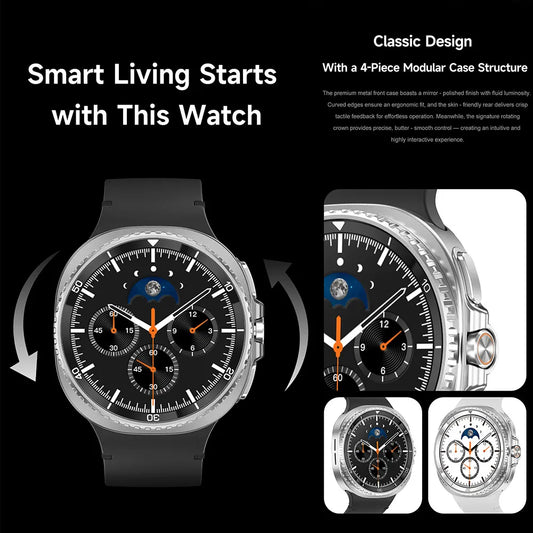 Watch 8 Ultra Classic GPS Compass NFC SmartWatch 46mm Version AMOLEL Rotating Dial BT Call 3ATM Waterproof Watch7 Upgraded Watch
