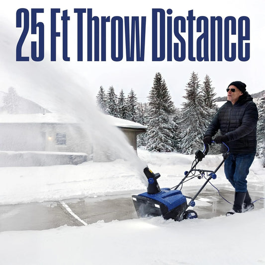 ZZH Snow20 Corded Snow Blower 20 Inch, Steel Auger, Dual LED Lights, 1800 Watt Motor, Electric Snow Blower with 25ft Throwing