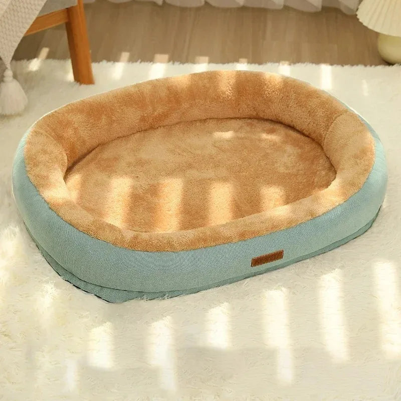Warm Puppy Bed for Winter Cats Plush Goods Fluffy Beds Pet Accessories Houses Cushions Habitats Dog Mat Basket Supplies Kitten