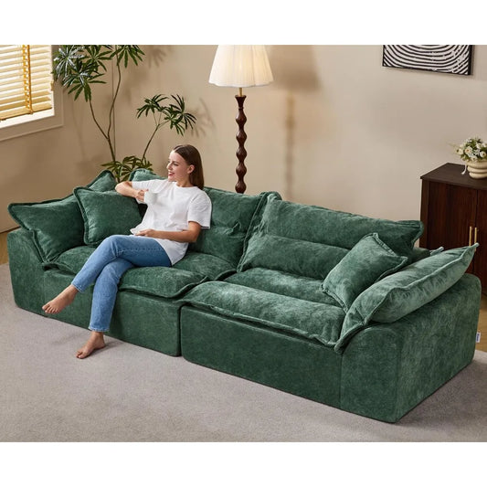 104" Sectional Sofa Couches 3 Seater Modular Sofa, Boneless Couch, Cloud Couch with Removable Cushion, Modular, Customized