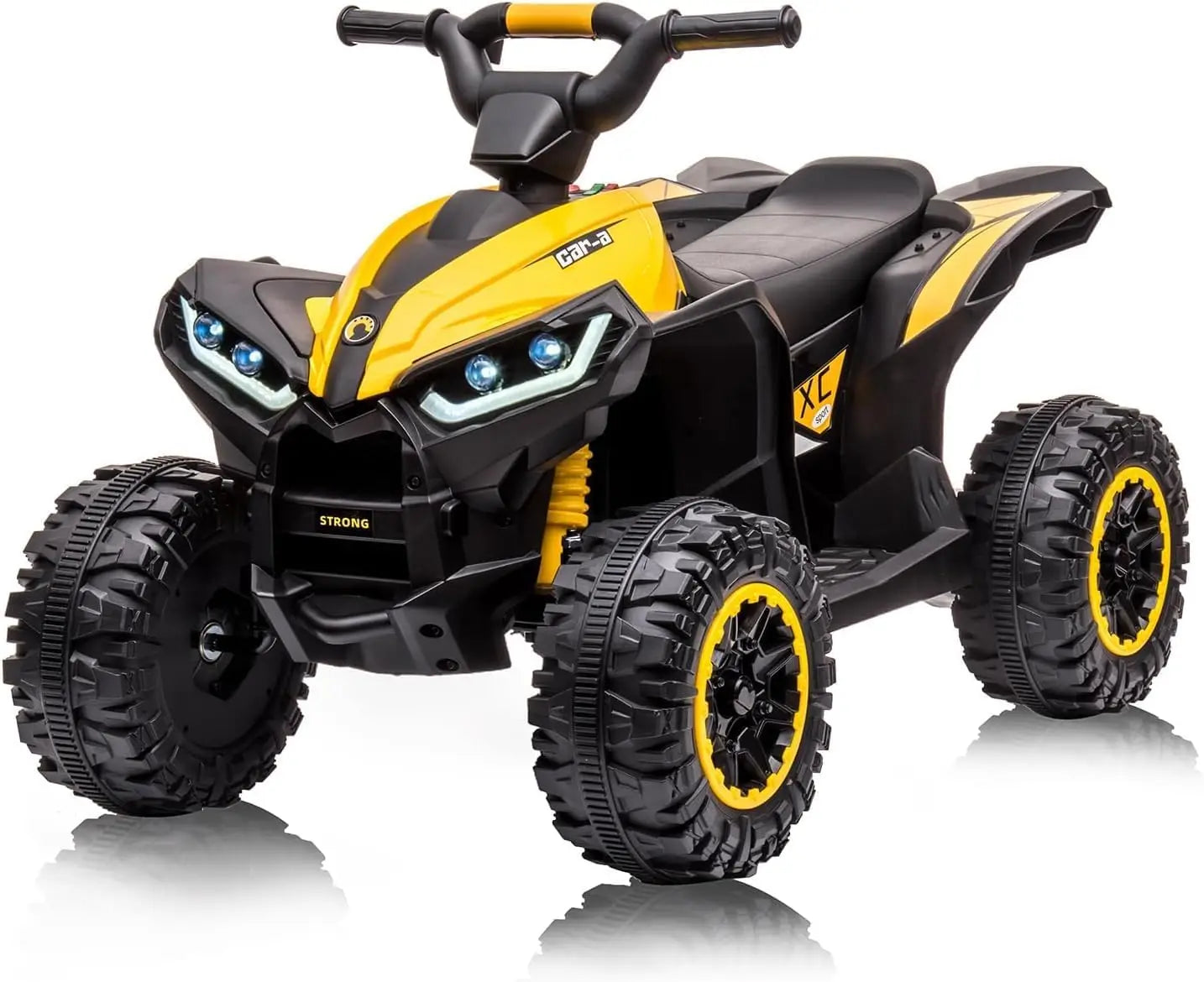12V Kids Ride On ATV, Electric Battery, Powered Four Wheeler with Music, Led Lights, Soft Start, USB Port, and Treaded Tires