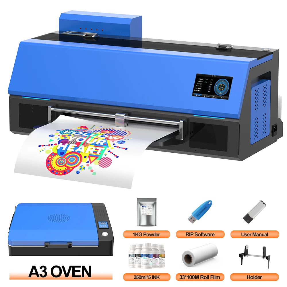 EU/US StockA3 XP600 DTF Printer A3 DTF Printer XP600 Directy Transfer Film Printing machine For Jean Hat Printer DTF Printer