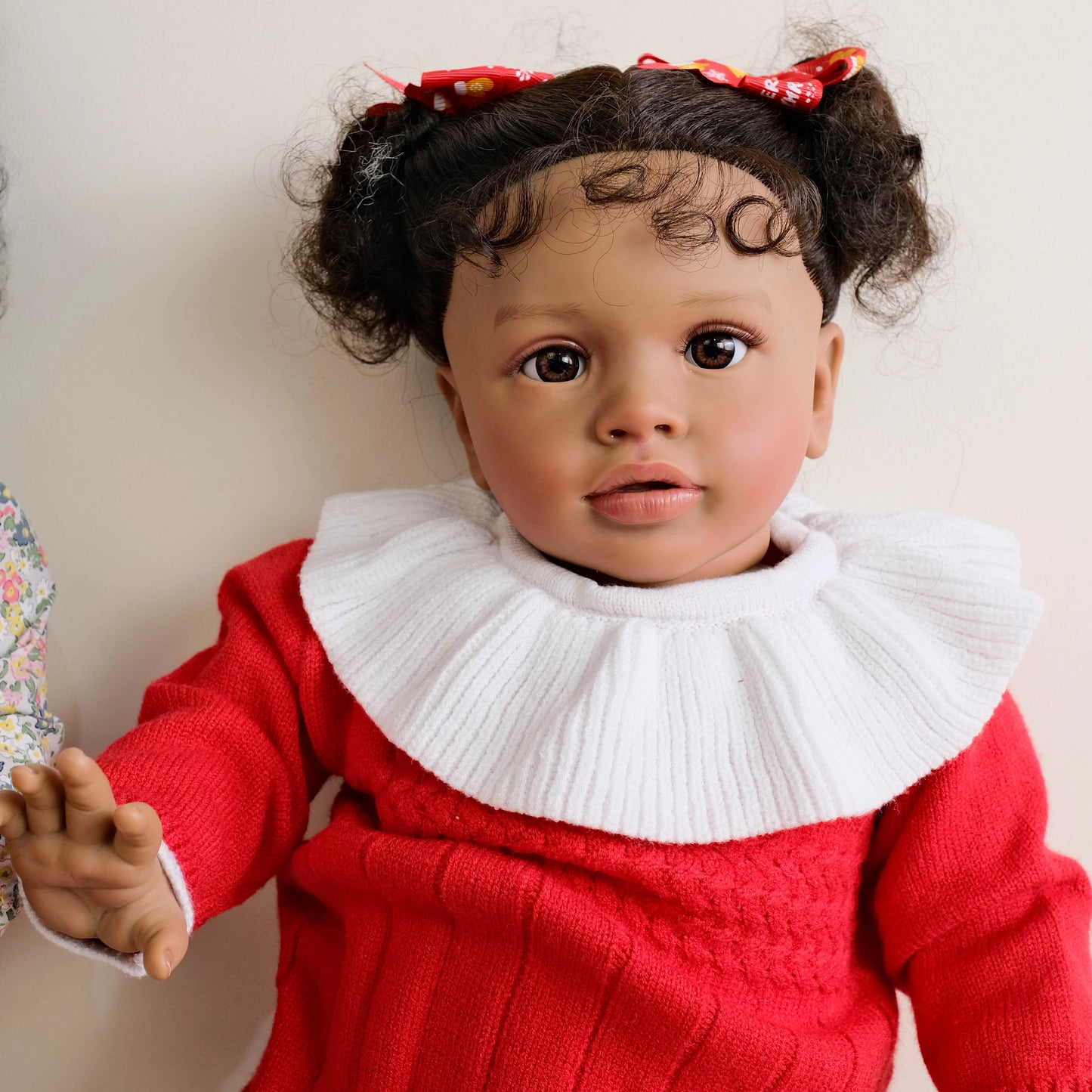 26Inch/66CM Already Painted Finished Doll Reborn Toddler Dark Skin Pippa Huge Baby Size Popular Lifelike Soft Touch Art Doll