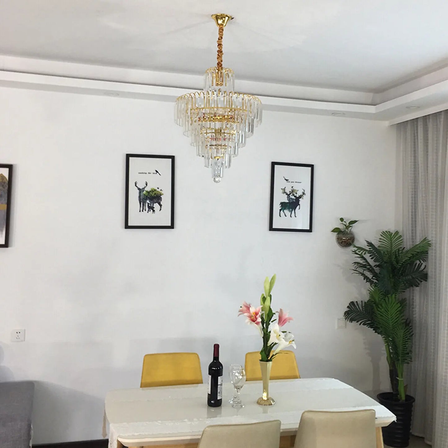 Luxury Crystal Chandelier Modern Ceiling Light Lamp Pendant Fixture Lighting Elegant Lighting Lamp E14 Decor