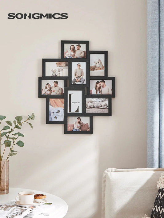 SONGMICS Collage Picture Frames, 4x6 Picture Frames Collage For Wall Decor, 10 Pack Photo Collage Frame For Gallery