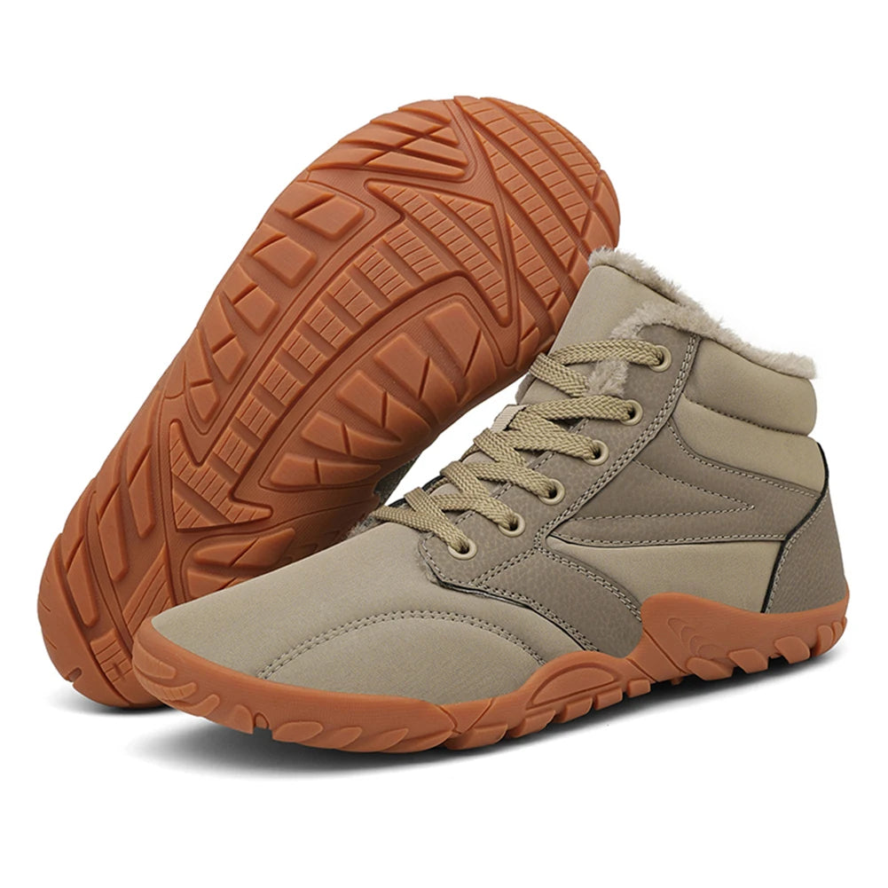 Winter Snow Boots Cold-Proof Trekking Shoes Anti Slip Minimalist Five Finger Boots Lightweight Walking Boots for Hiking Climbing