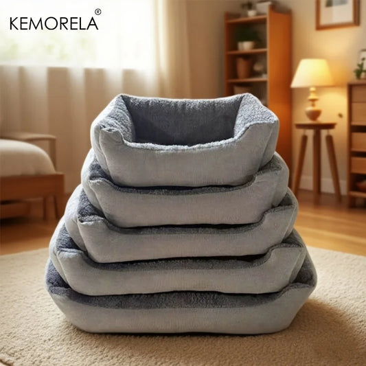 KEMOREL 1PC Cozy Plush Pet Bed For All Seasons Pet Lounger with Elastic, for Extra Small to Medium Breeds Multiple Sizes & Color