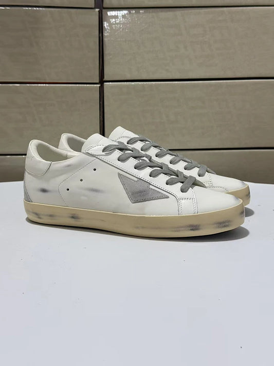 Spring Summer Fashion Casual Low-top Shiny Shoelaces Shoes Women's Round Toe Patchwork Diamond Heel Flat Bottom Sports Shoes