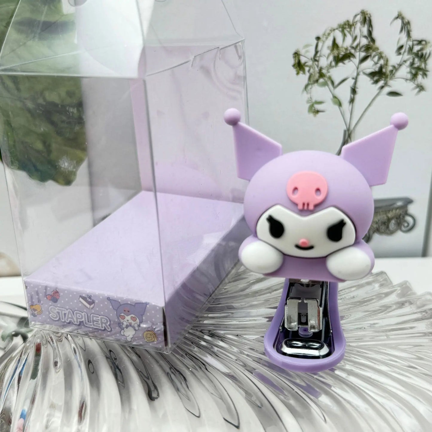 Sanrio Cartoon Stitch Style Stapler Silicone Figurine Desktop Nail Remover Children's Stapler Office Binding Student Supplies