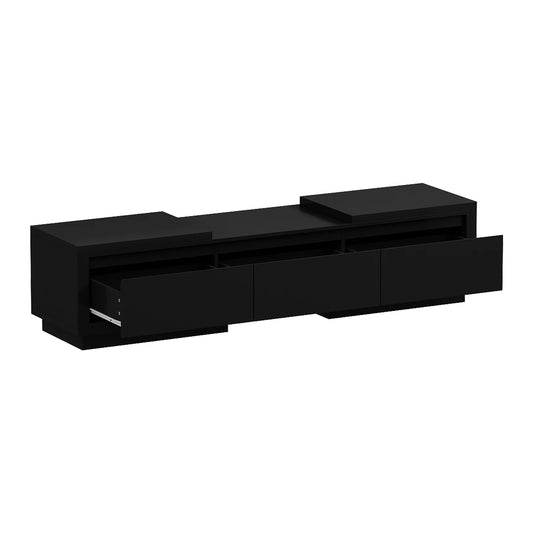 FUFU&GAGA Modern TV stand with 3 drawers, expandable TV console for TVs up to 120'', entertainment center for living room