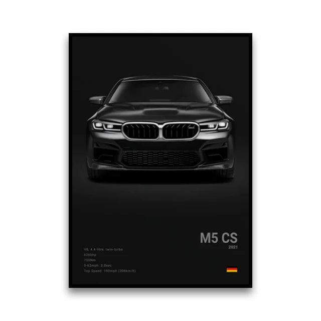 2-A1 Famous Cars G80 M3C Canvas Wall Art Print Poster E30 M3 Z8 Decorative Mural Modern Home Decor Birthday Gift Unframed