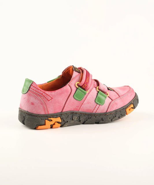 TMA EYES 2025 Autumn New Women's Casual Lace-free Leather Single Shoes For the Outdoors