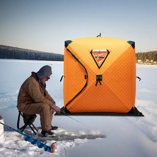 Portable Ice Fishing Tent 210D Oxford Cloth,Fiberglass-Durable,Spacious,Weather-Resistant,Easy To Set Up,Thermal Fishing Shelter