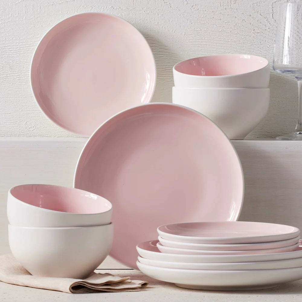(2 pack Blush Vivian Stoneware Dinner Plate