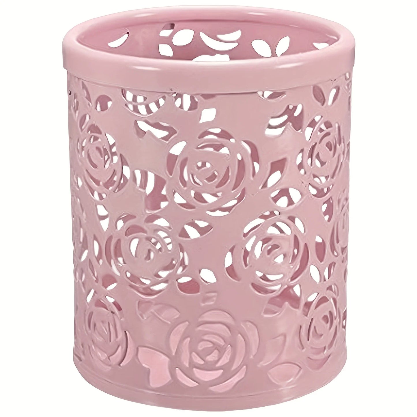 1pc Rose Flower Pen Holder, Durable, Wear-Resistant Desk Organizer for Students, Teachers, and Office Supplies, Stationery Rack