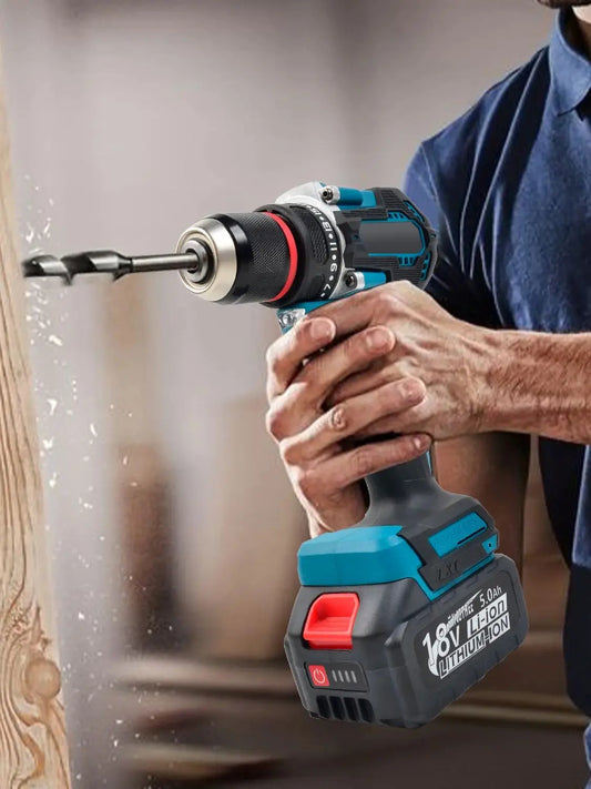 20V 10mm Electric Impact Drill Cordless Drill Electric Screwdriver DIY Driver Power Tool for Makita 18V Battery