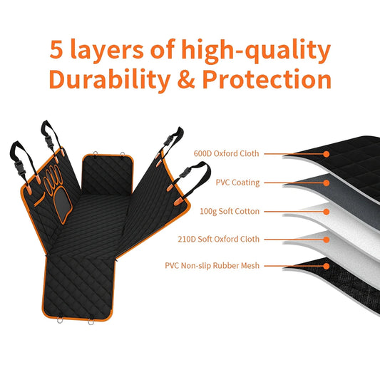 Dog Seat Cover, Pet Dog Seat Cover, Hammock Heavy Duty Scratch Resistant Anti Slip Durable Soft Pet Rear Seat Cover for Cars, Tr