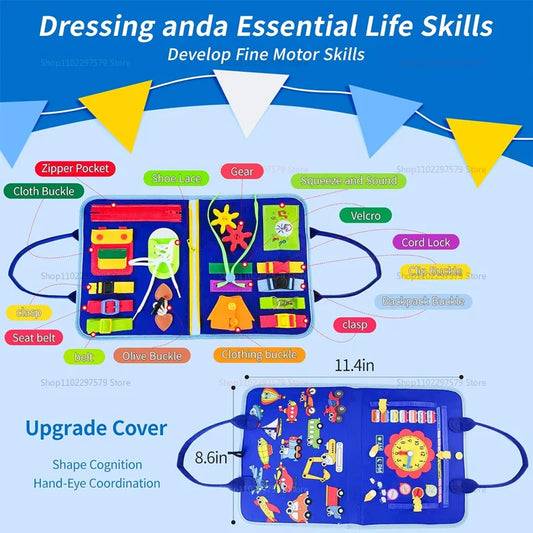 Busy Board Montessori Toys for Toddler Busy Book Sensory Preshool Early Education Learning Fine Motor Skills Toys For Children