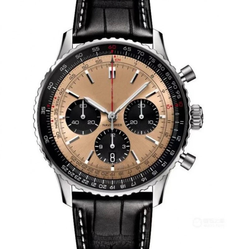2026 Designer Luxury Watch Mens Business Quartz 6 Hands Genuine High Quality Wristwatch Stainless Steel Band Calendar Function