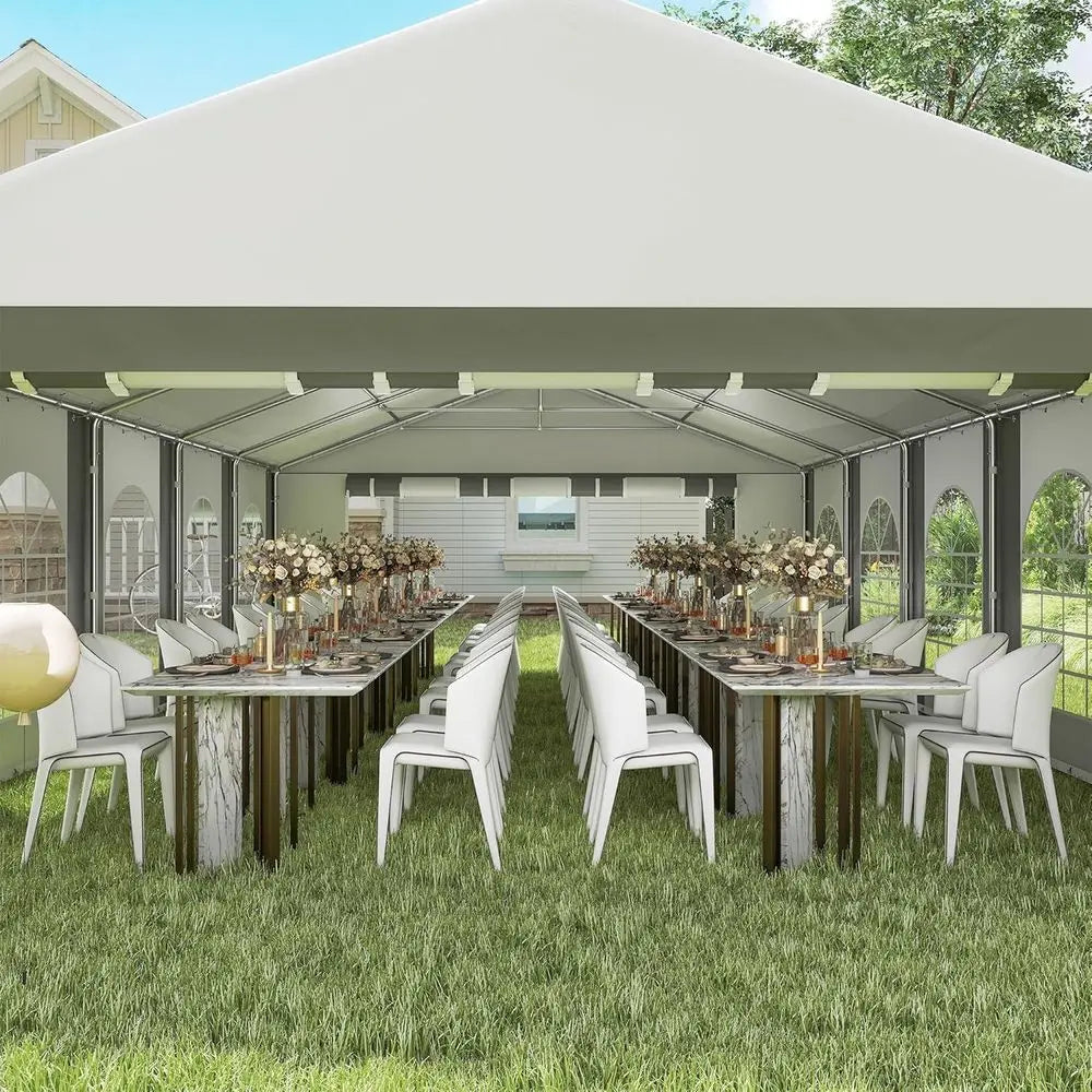 30ft x 20ft Heavy-Duty Outdoor Party Tent with Removable Sides and Waterproof Feature for Weddings and Events