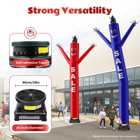 750W 110V Waving Inflatable Tube Guy Blower Fan 18" Diameter Compact Sky Dancer Blower(Puppet Not Included)