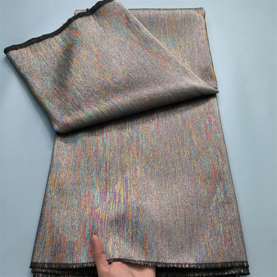 2025 Luxury High Quality Nigerian Jacquard Lace 5 Yards African Organza Brocade Lace Fabric French Tulle Lace Party Gown Dress