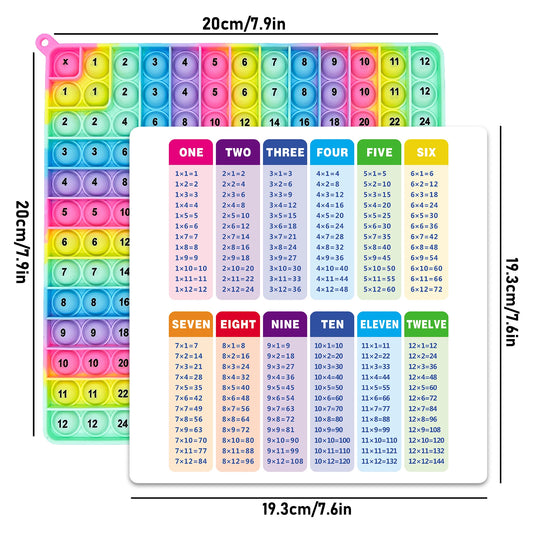 Multiplication Addition Learning Games Writable Board Reusable Practice CardsMath Flashcard Set with Erasable Pen for Kids Age3+