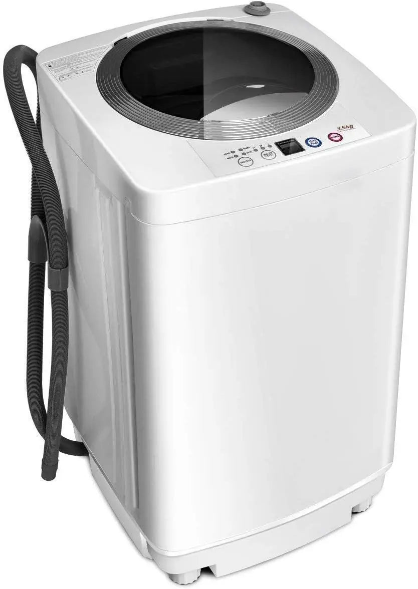 Giantex Portable Washing Machine, Full Automatic Washer and Dryer Combo, with Built-in Pump Drain 8 LBS for Apartment RV Dorm