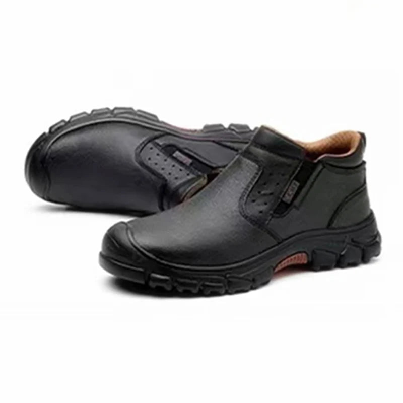 Mens Work Boots Composite Toe Safety Footwear Metatarsal Guard Puncture-Proof Construction Work Shoes Anti-Slip Rubber Outsole