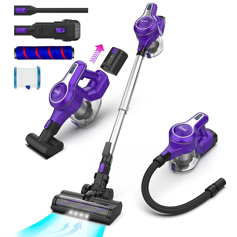 INSE S62 30KPA 300W Cordless Vacuum Cleaner 7-in-1 Handheld Stick Vacuum Up to 45min Runtime for Carpet Hardwood Floor Pet Hair