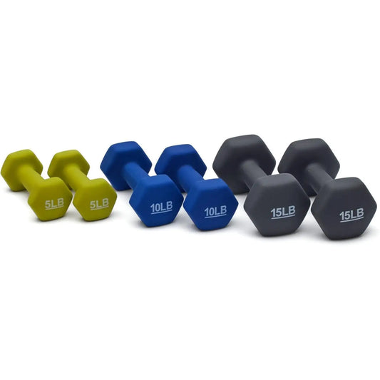 Neoprene Dumbbell Hand Weights for Exercise and Muscle Toning