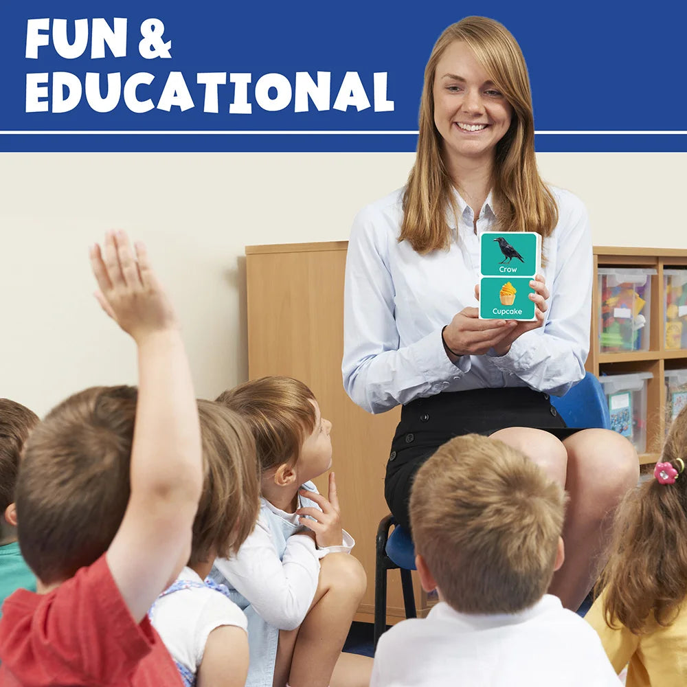 Flash Cards for Toddlers, 84 Double-Sided Educational Flashcards, Alphabet, Number, Objects Learning Cards for Kids