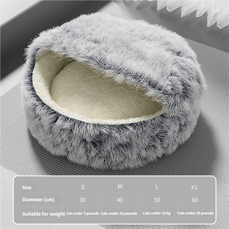 Cat Nest Winter Warm Semi Enclosed Cat Safety Nest Cat Bed Cat Mat Sleeping Cat Sofa Pet Nest