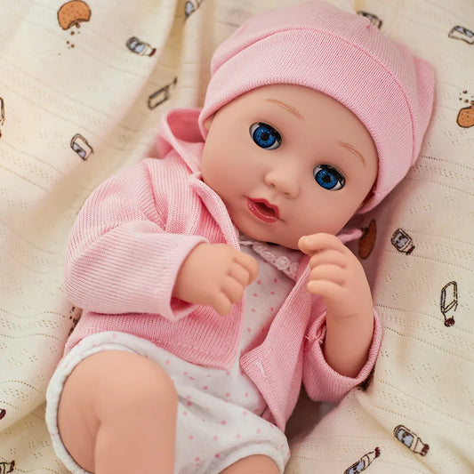13inch Realistic Reborn Dolls Cute Soft Body Blink Doll Real Life Baby Dolls With Accessories For 3+ Year Old Girls Gifts