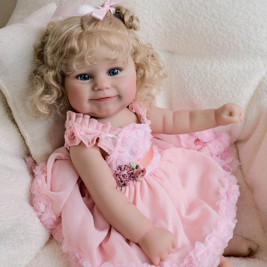 50cm Reborn Doll Baby Doll - Full Silicone Vinyl Girl Body - 20 Inch 3D Painted Skin Realistic Doll Toy Christmas Gift