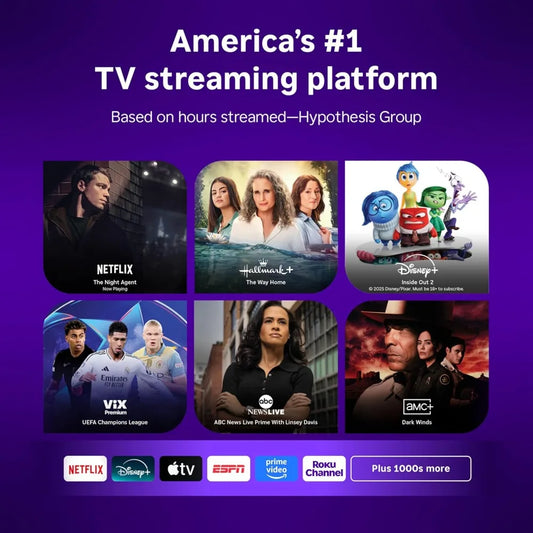 Roku Smart TV 2025 – 40-Inch Select Series, 1080p Full HD TV – Roku TV with Voice Remote – Flat Screen LED Television with Wi-Fi