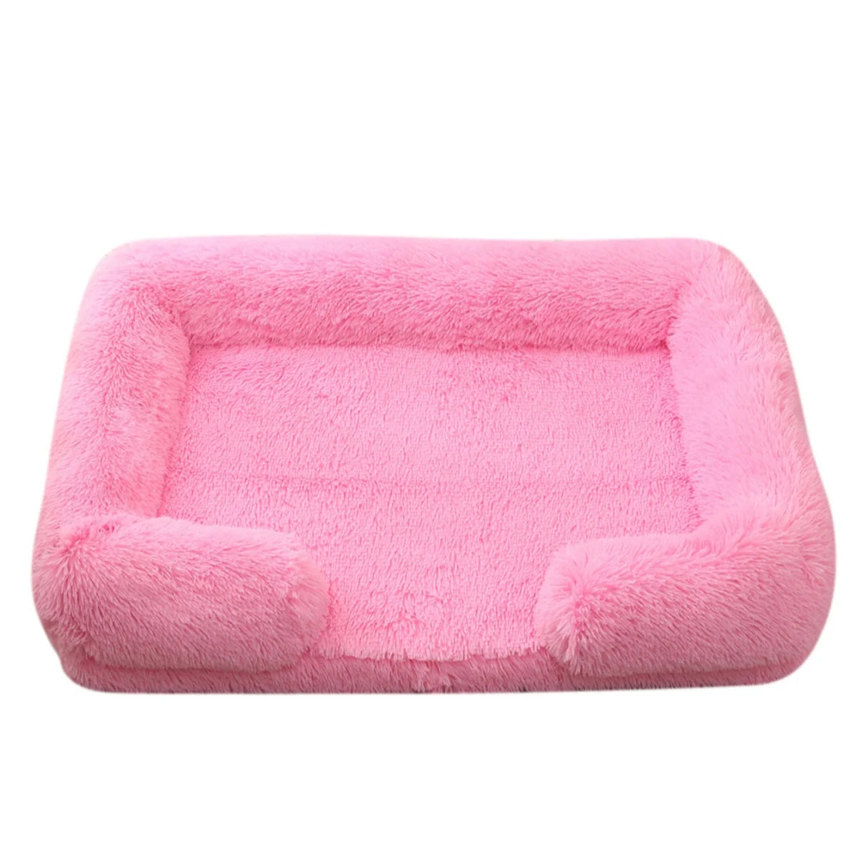 Square Dog Bed Plush Pet Bed Winter Thickened Pad House for Dogs Bed Cat Sofa for Flyffy Dogs Sleeping Bed Sofa Removable Mat
