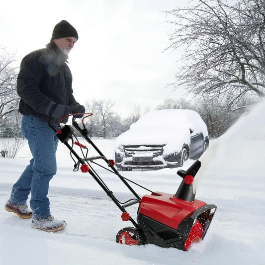 20 Electric Snow Blower 15-AMP Corded Snowblower with LED Headlights 180 Rotating Chute 30FT Throwing Distance 10 Depth Clearin