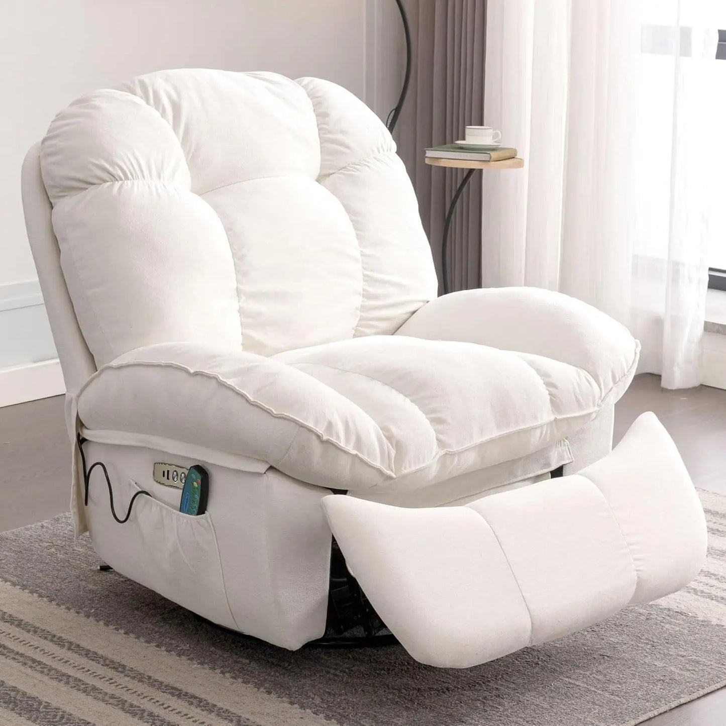 Power Recliner Chair,Massage Rocker Recliner Chairs for Adults with Heated,Oversized Rocker Swivel Chairs, Customized