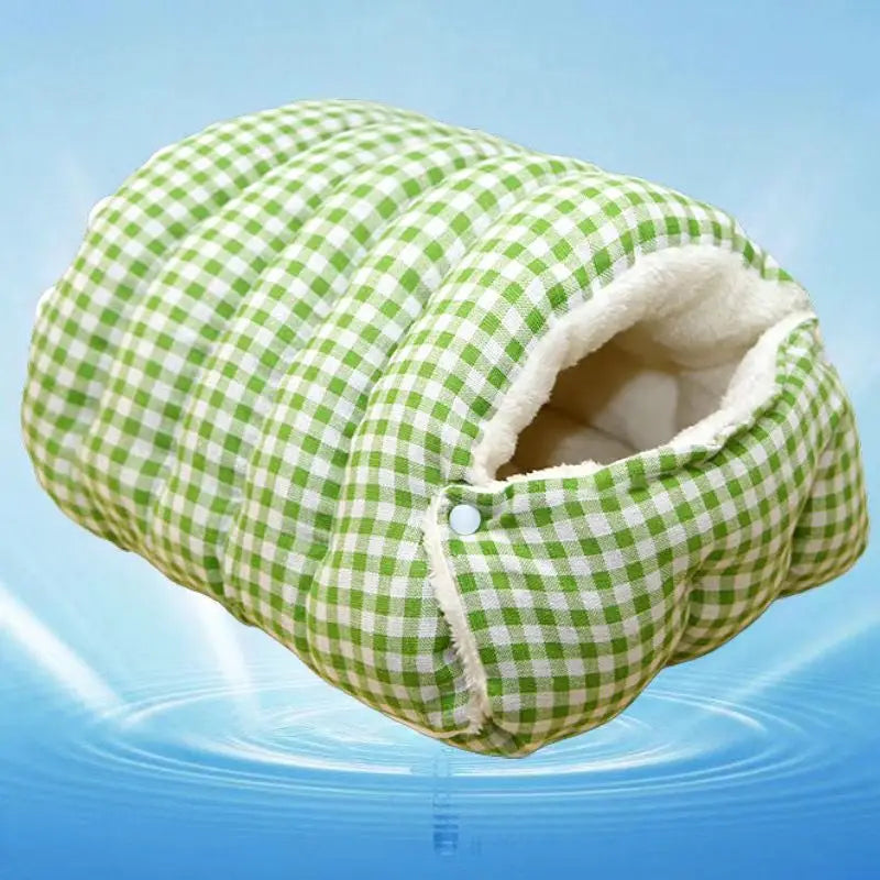 Foldable Pet Sleeping Bed/Bag for Cats Dogs, Thickened Semi-Enclosed Design, Soft Indoor, Christmas/Warm in autumn and winter