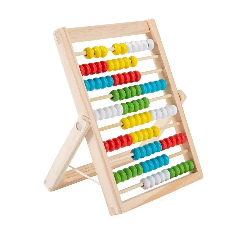 Classic Wooden Educational Counting Toy 100 Beads Preschool Math Learning Toys Montessori Number Arithmetic Abacus Toddler Gift